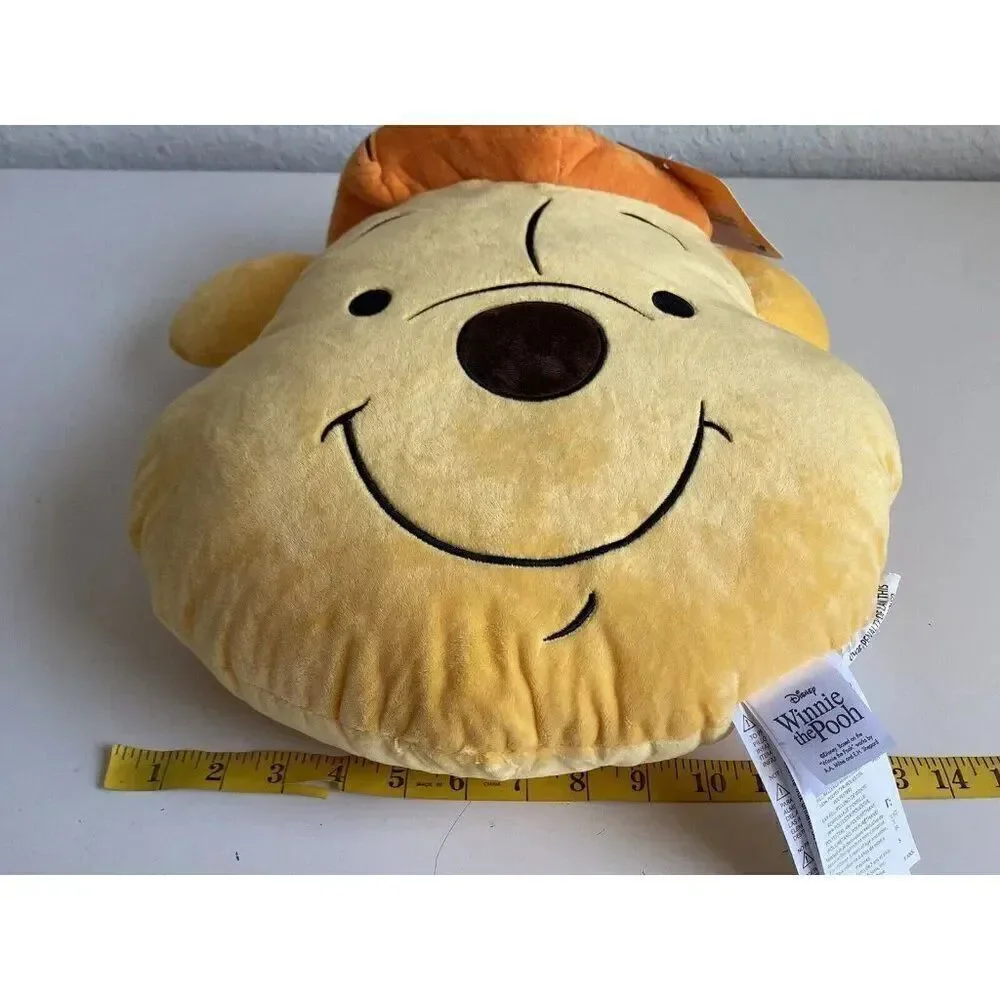 Disney‎ Winnie Pooh Halloween Pumpkin Hat Soft Decorative Accent Pillow NEW